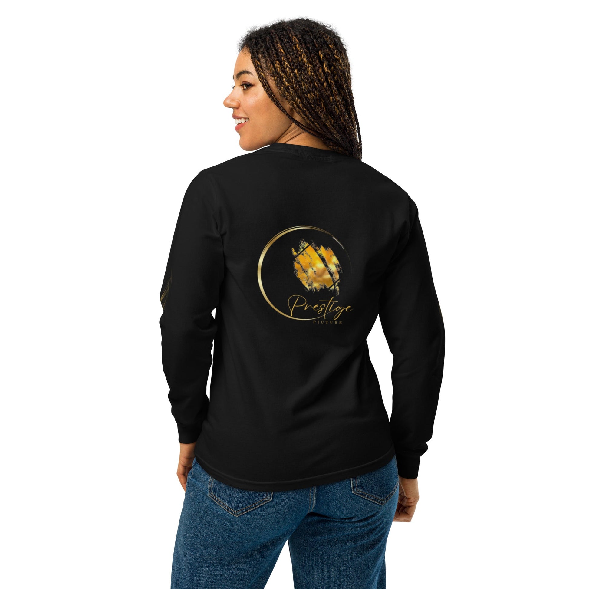 Sweatshirt unisexe Prestige™ à manches longues teinté Noir et Or - Prestige SXM