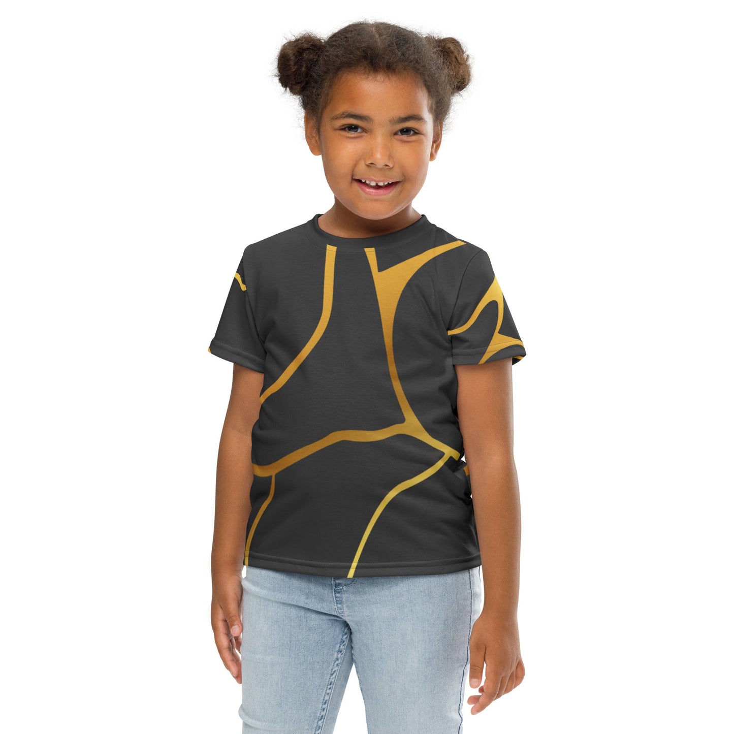 T-shirt col ras du cou enfant unisexe Prestige™ Eclipse et Or Filament - Prestige SXM