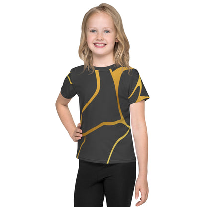 T-shirt col ras du cou enfant unisexe Prestige™ Eclipse et Or Filament - Prestige SXM