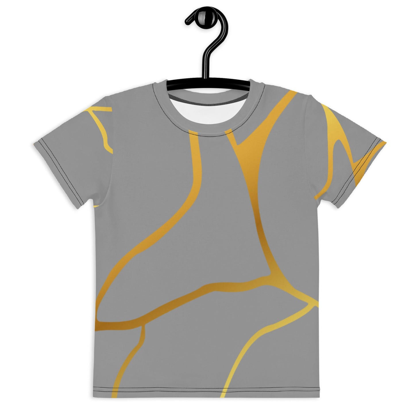 T-shirt col ras du cou enfant unisexe Prestige™ Gris et Or Filament - Prestige SXM