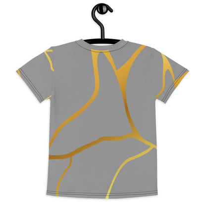 T-shirt col ras du cou enfant unisexe Prestige™ Gris et Or Filament - Prestige SXM