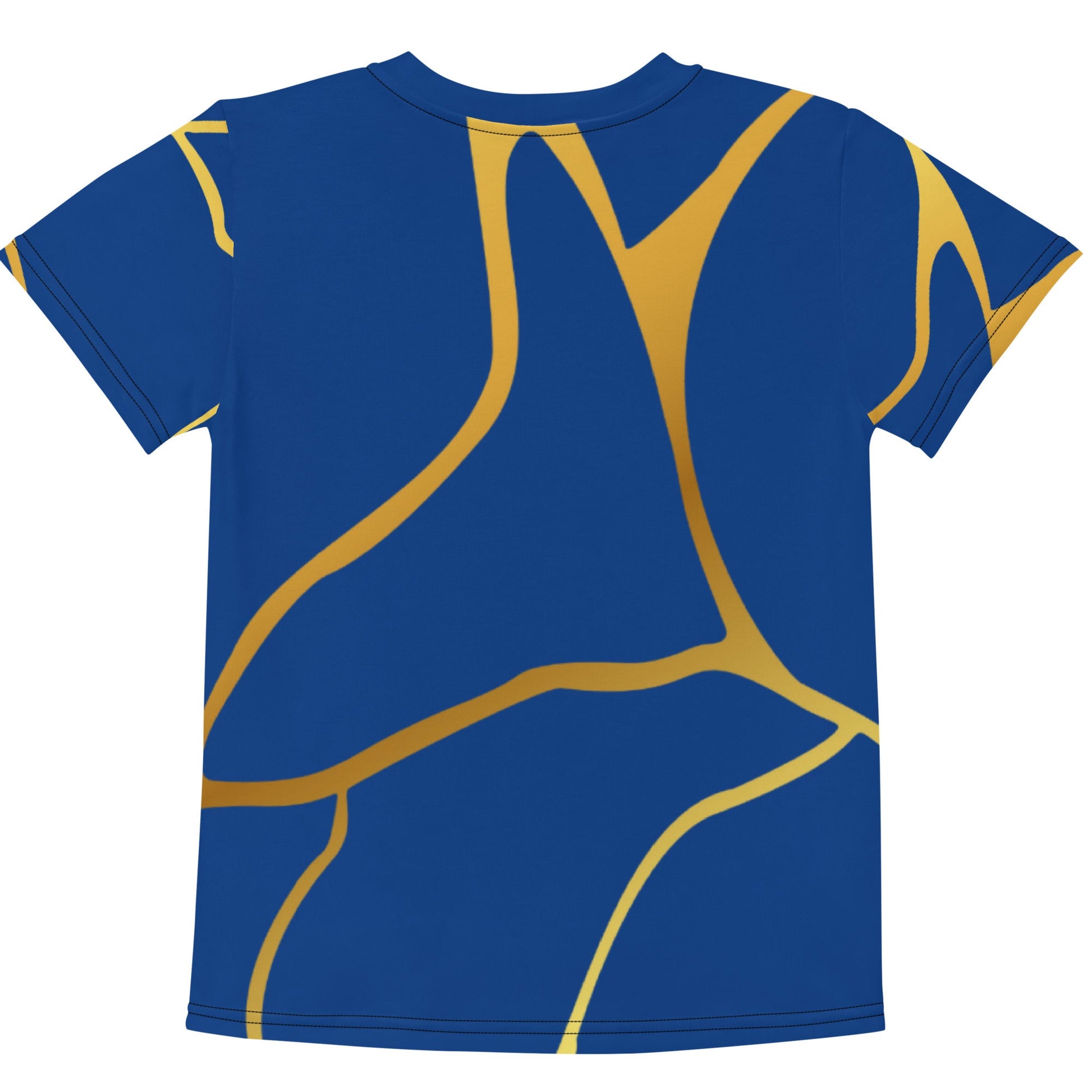 T-shirt col ras du cou enfant unisexe Prestige™ Navy et Or Filament - Prestige SXM