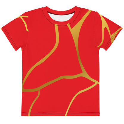 T-shirt col ras du cou enfant unisexe Prestige™ Rouge écarlate et Or Filament - Prestige SXM