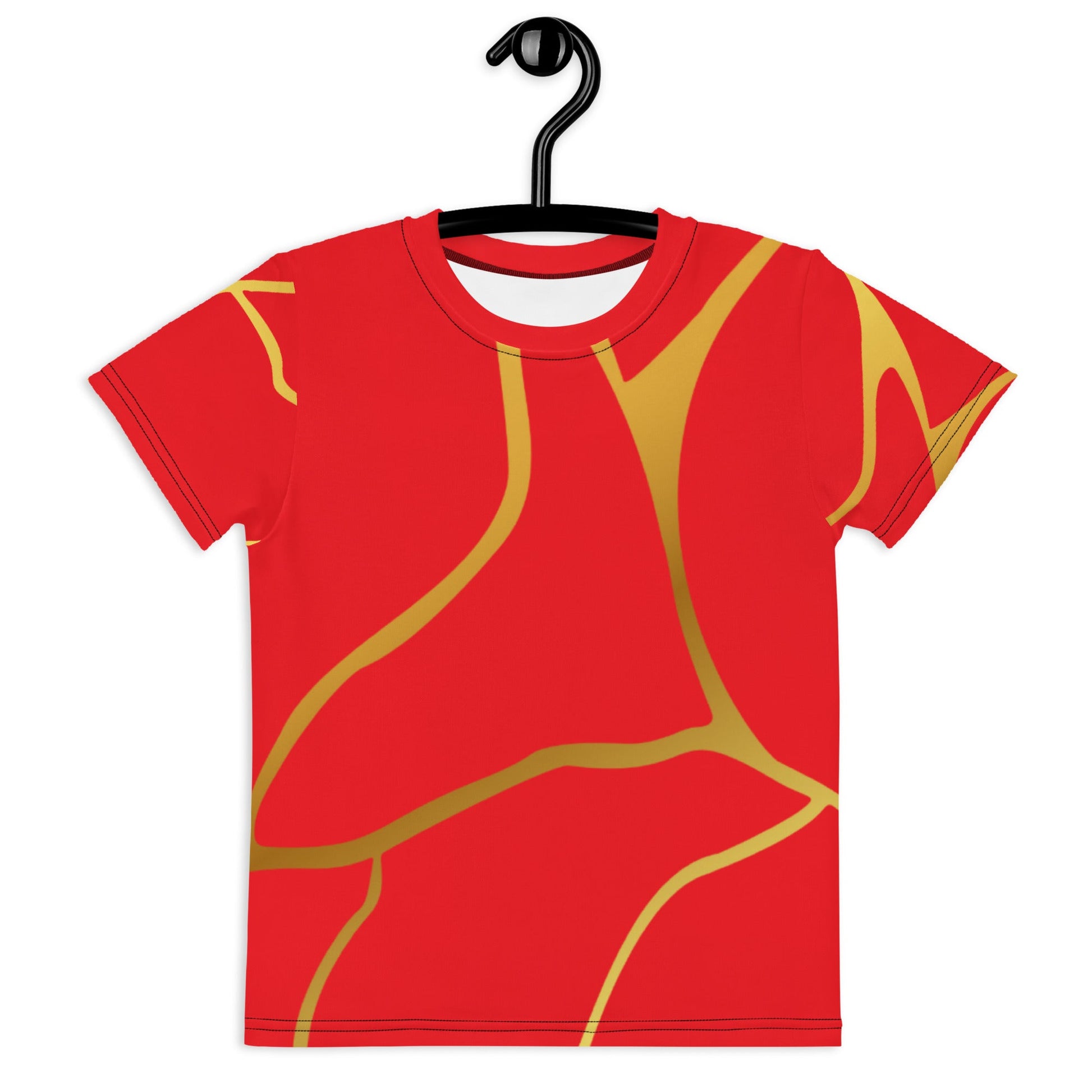 T-shirt col ras du cou enfant unisexe Prestige™ Rouge écarlate et Or Filament - Prestige SXM