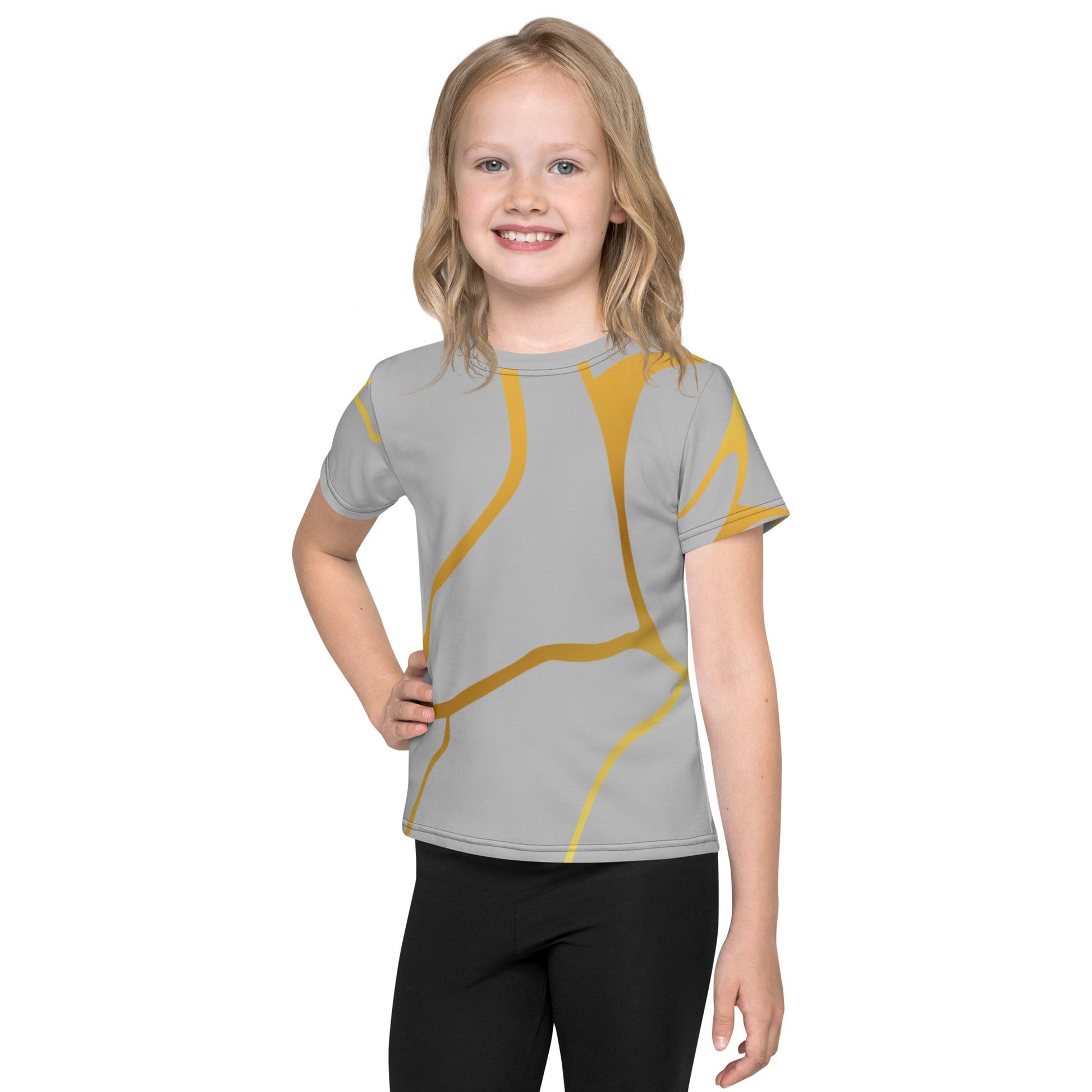 T-shirt col ras du cou enfant unisexe Prestige™ Silver et Or Filament - Prestige SXM