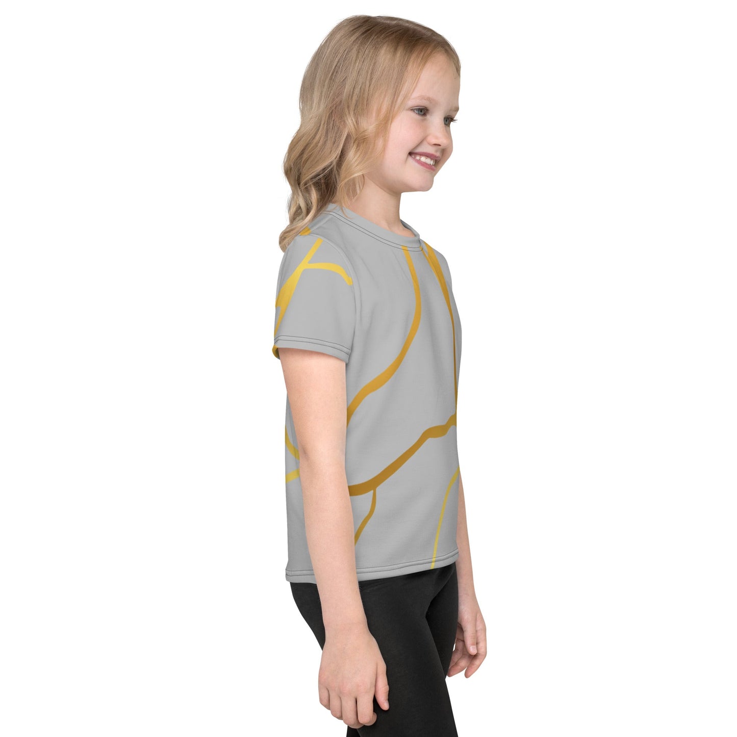 T-shirt col ras du cou enfant unisexe Prestige™ Silver et Or Filament - Prestige SXM