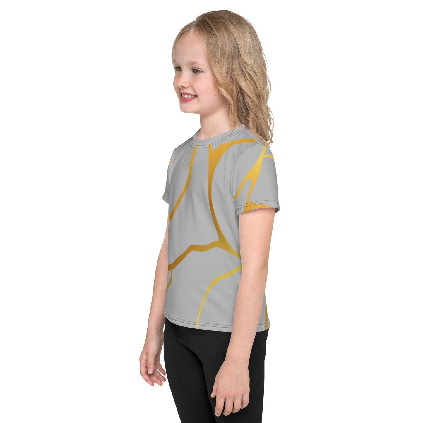 T-shirt col ras du cou enfant unisexe Prestige™ Silver et Or Filament - Prestige SXM