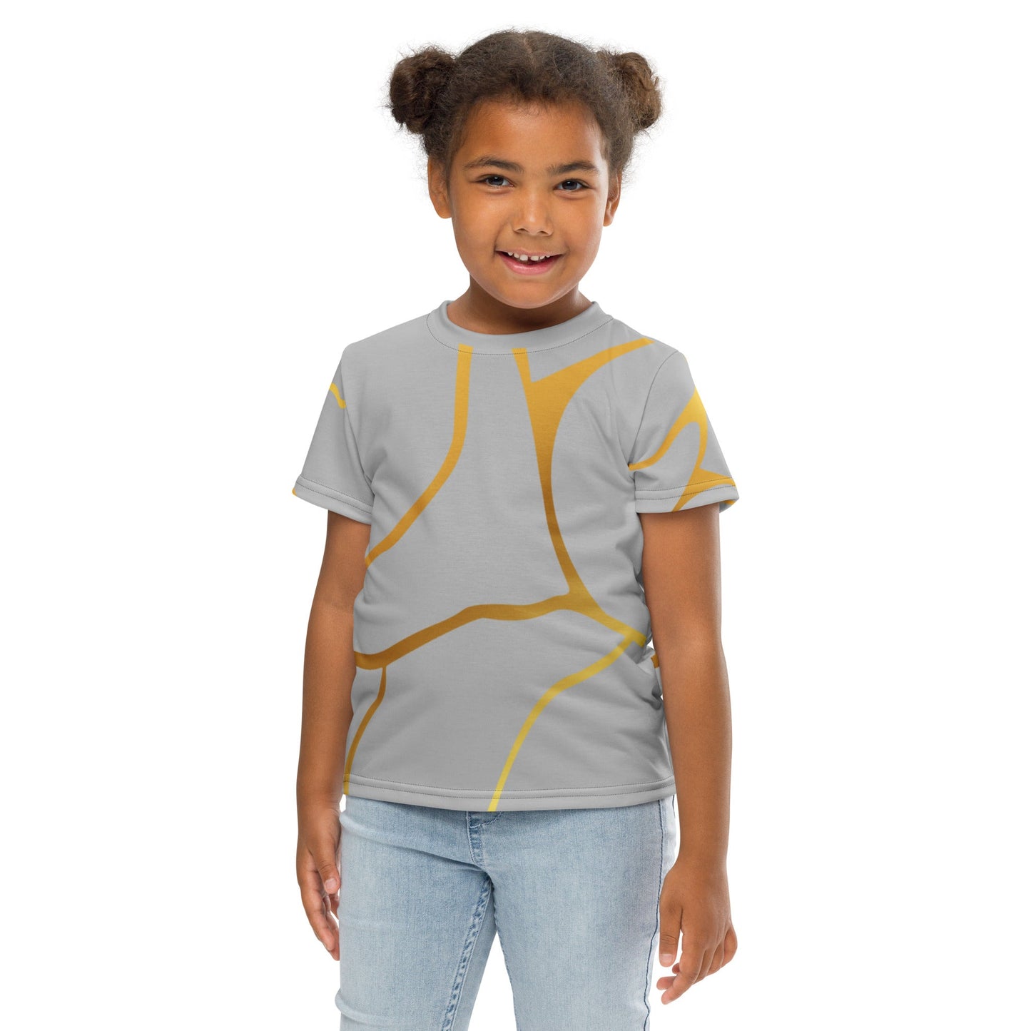 T-shirt col ras du cou enfant unisexe Prestige™ Silver et Or Filament - Prestige SXM