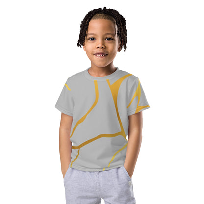 T-shirt col ras du cou enfant unisexe Prestige™ Silver et Or Filament - Prestige SXM