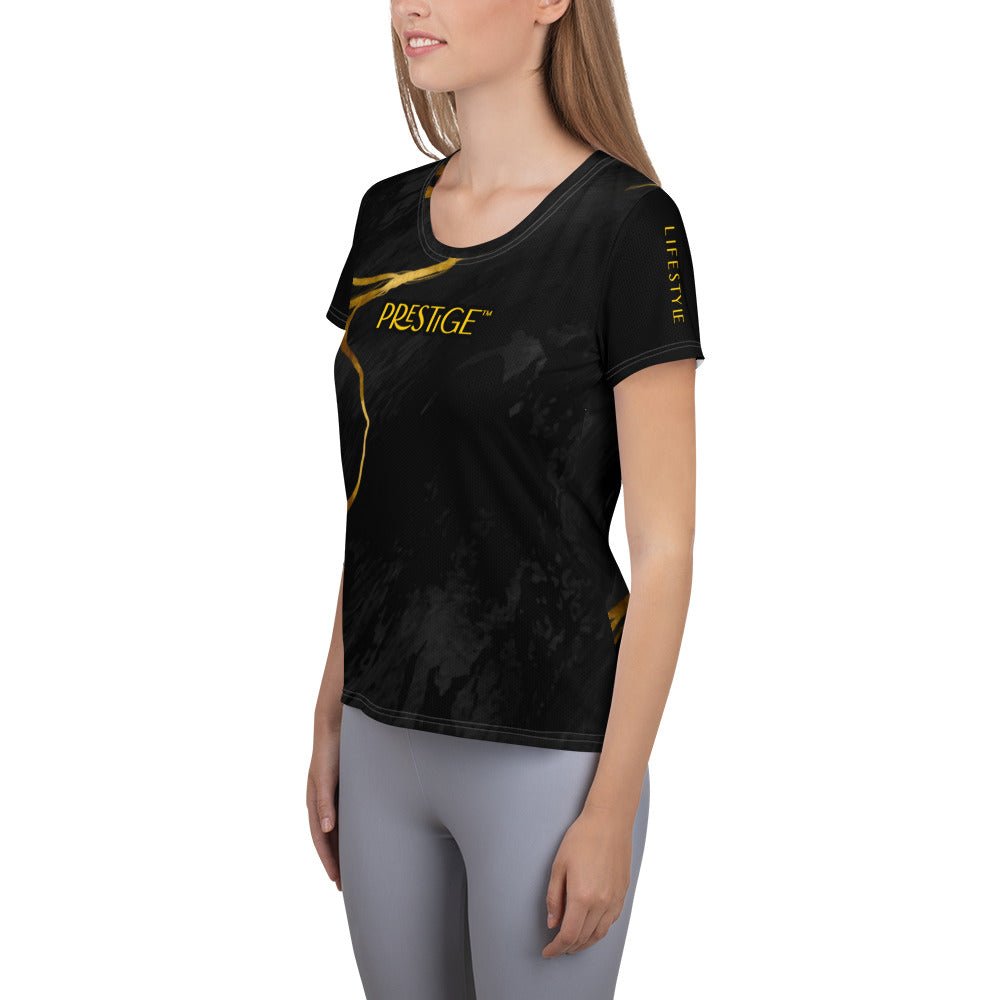 T-shirt Crop - Top Prestige™ Marbre Noir & Or - Prestige SXM