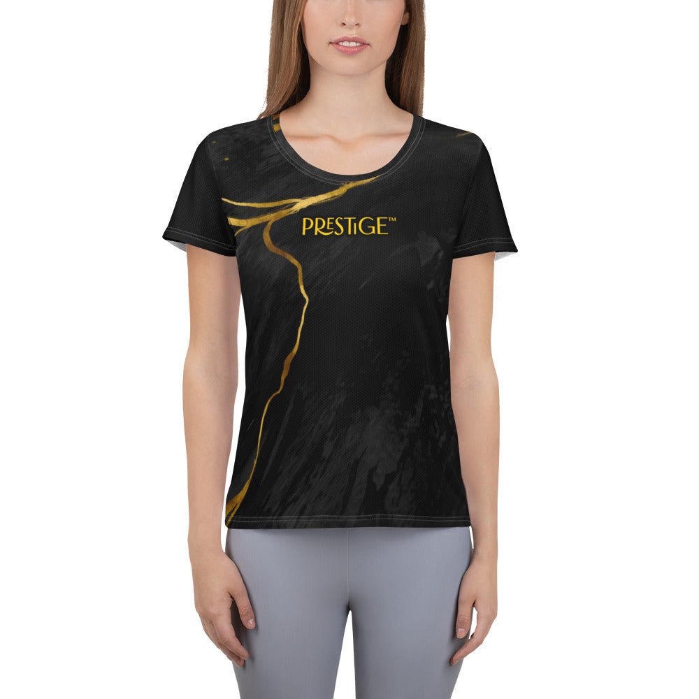 T-shirt Crop - Top Prestige™ Marbre Noir & Or - Prestige SXM