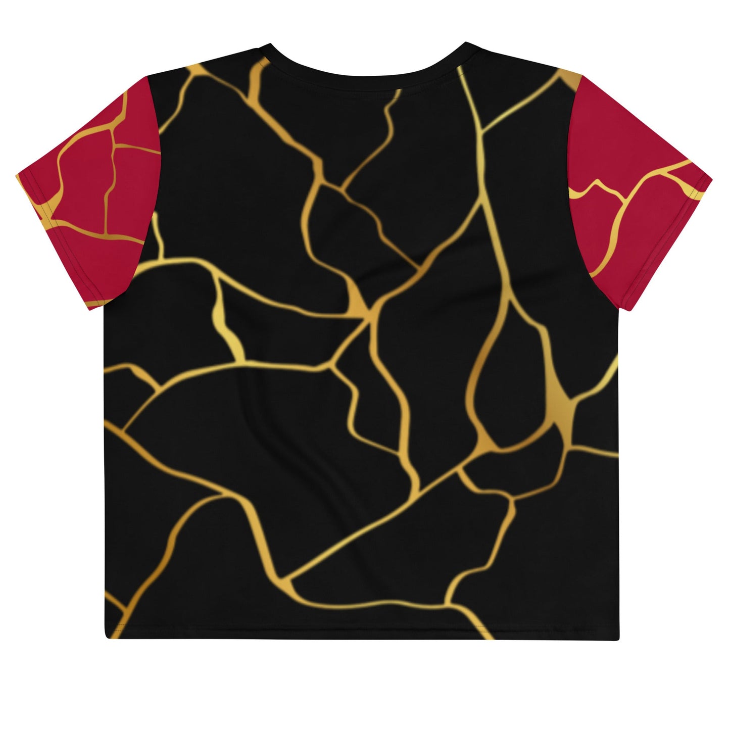 T-shirt Crop - Top Prestige™ Noir Vin & Or Filament - Prestige SXM