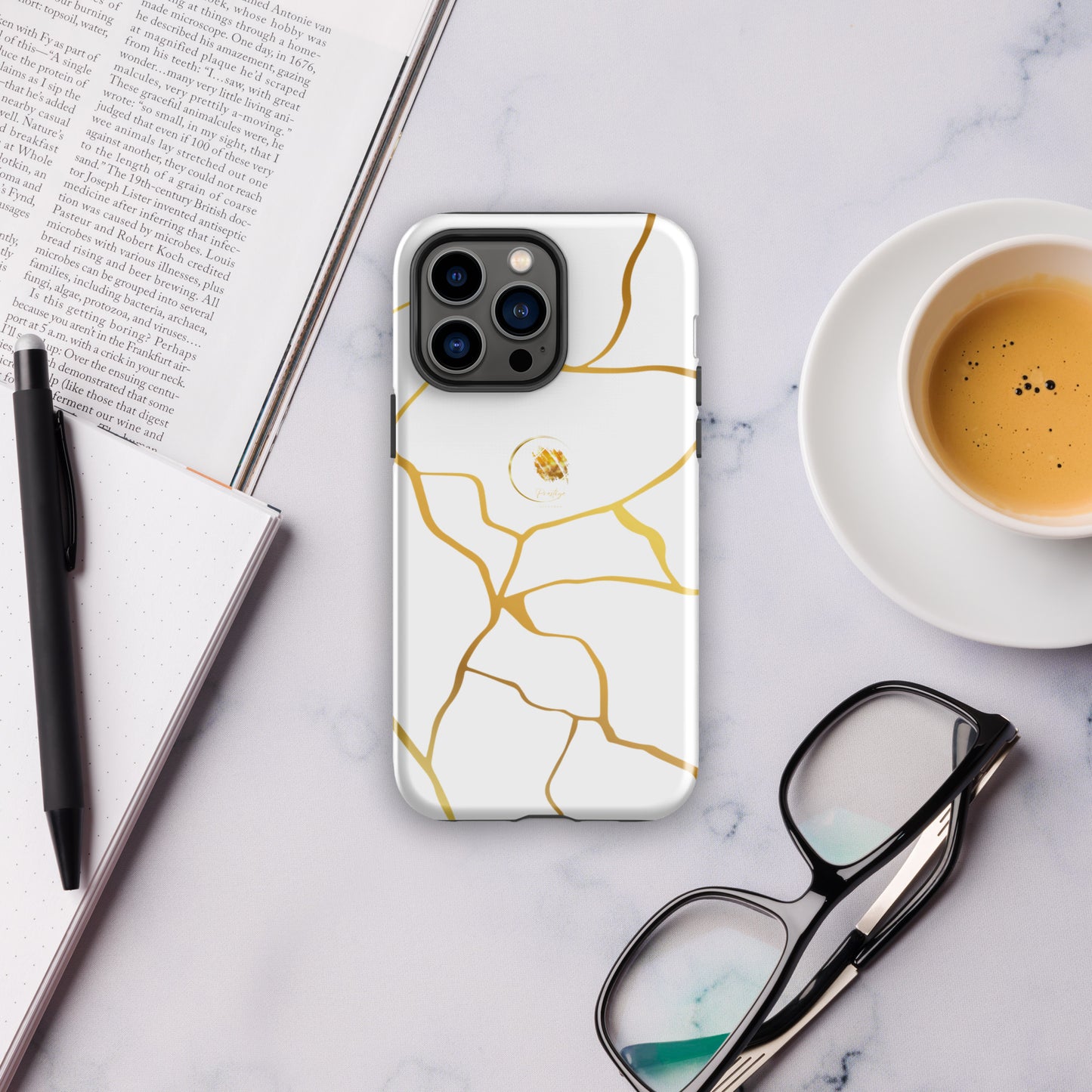 Filament Prestige™ White and Gold Hard Case for iPhone®