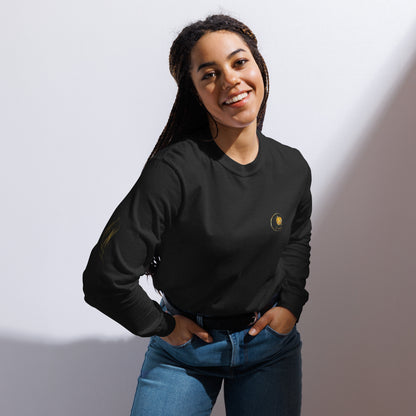 Prestige™ Unisex-Langarm-Sweatshirt in den Farben Schwarz und Gold