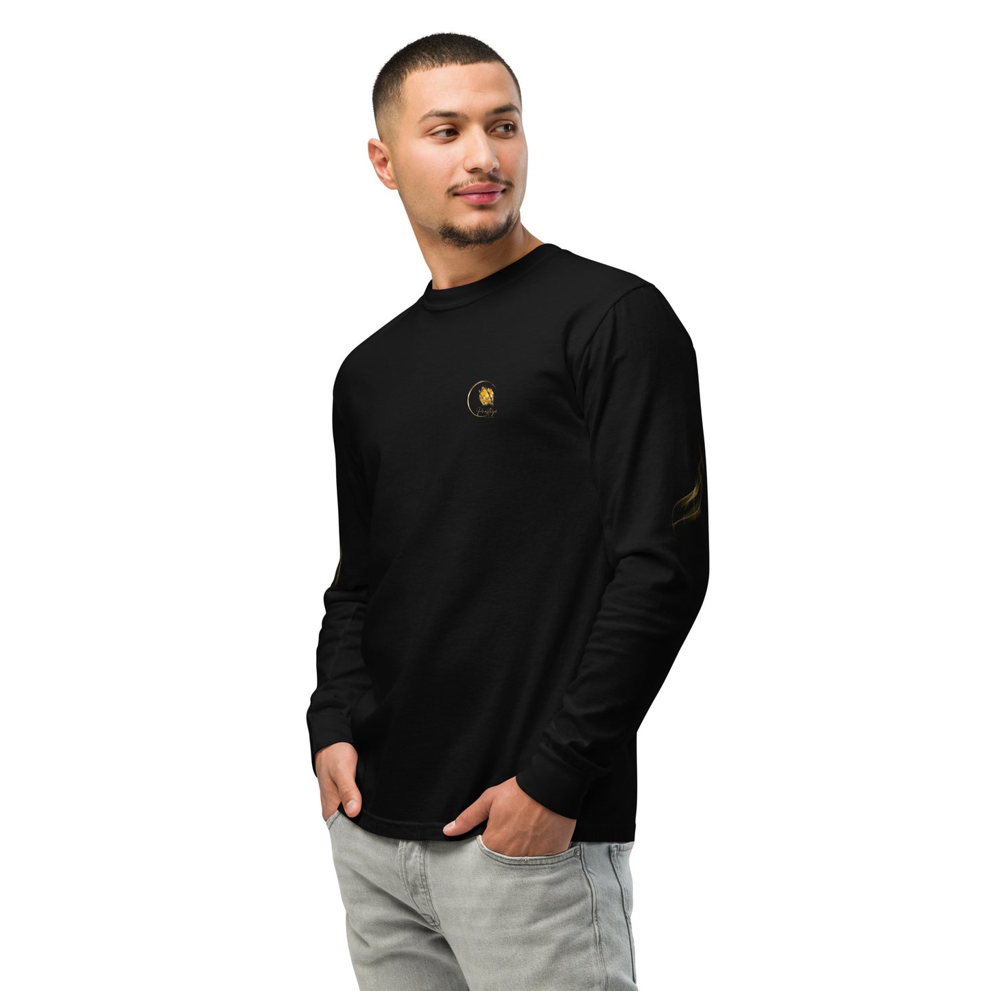 Prestige™ Unisex-Langarm-Sweatshirt in den Farben Schwarz und Gold