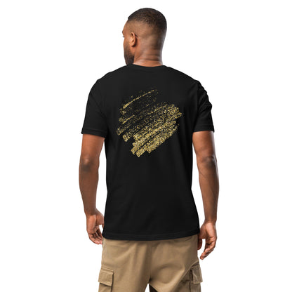 Unisex-T-Shirt im Prestige™ Gold Dust-Logo-Stil