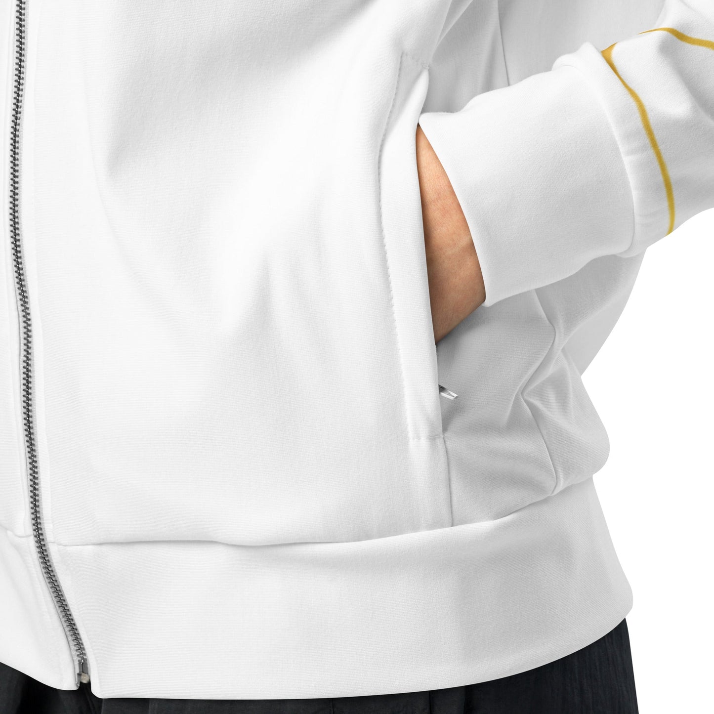 Veste de survêtement Prestige™ Unisexe Blanc et Or Filament Horizon - Prestige SXM