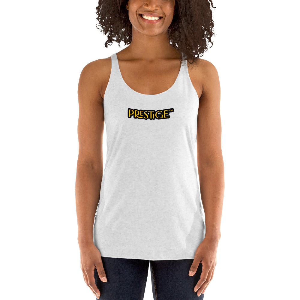 Prestige™ Women's Vintage Racerback Tank Top Black & Gold