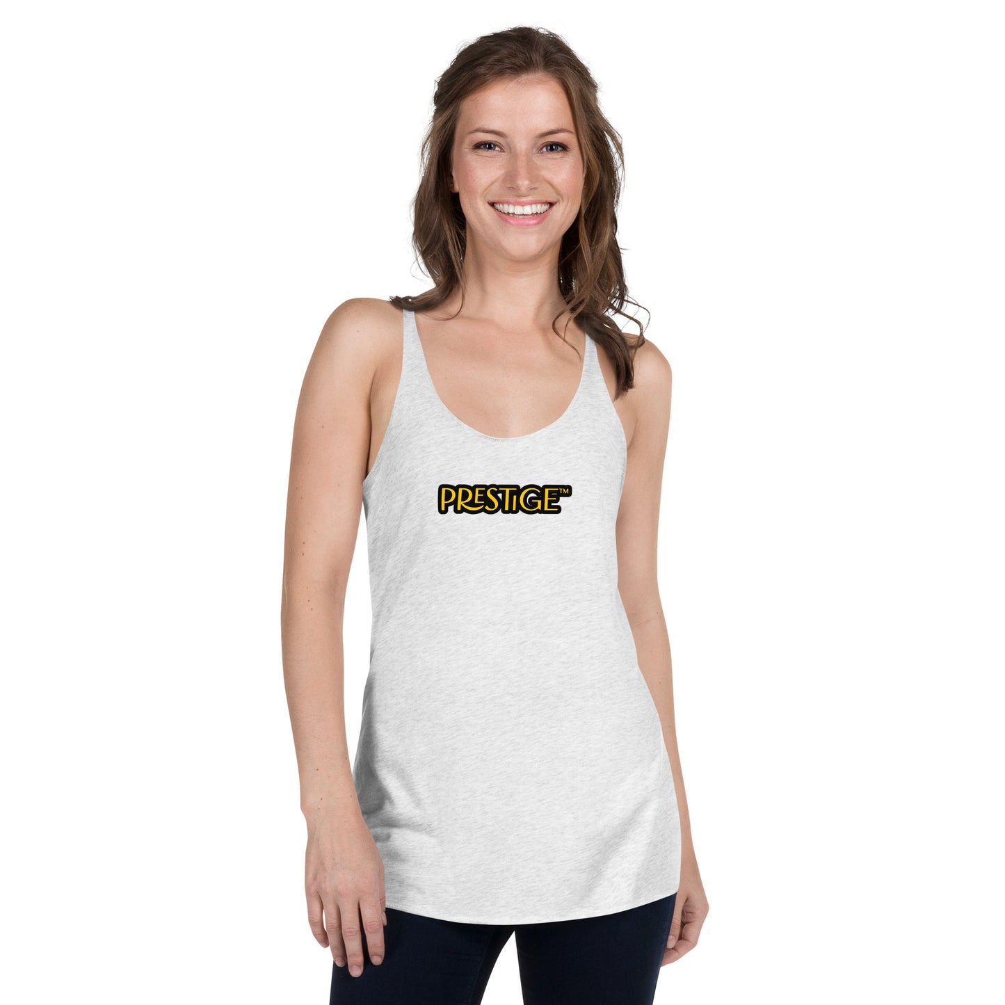 Prestige™ Women's Vintage Racerback Tank Top Black & Gold