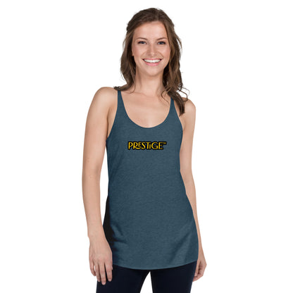 Prestige™ Women's Vintage Racerback Tank Top Black & Gold