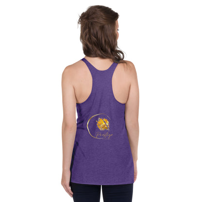 Prestige™ Women's Vintage Racerback Tank Top Black & Gold