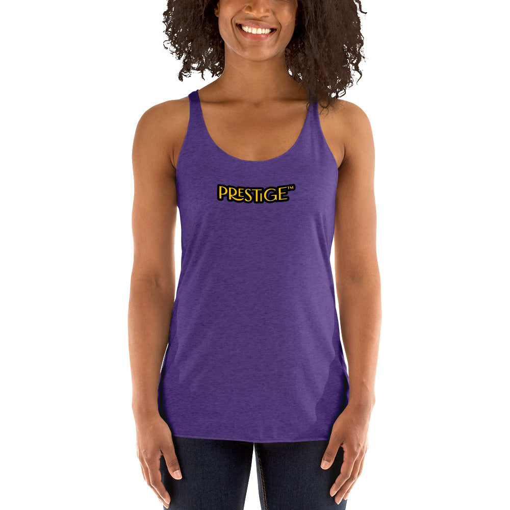 Prestige™ Women's Vintage Racerback Tank Top Black & Gold