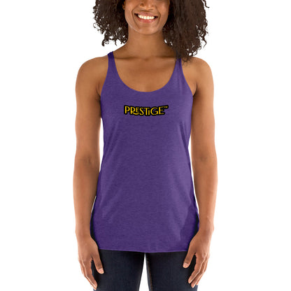 Prestige™ Women's Vintage Racerback Tank Top Black & Gold