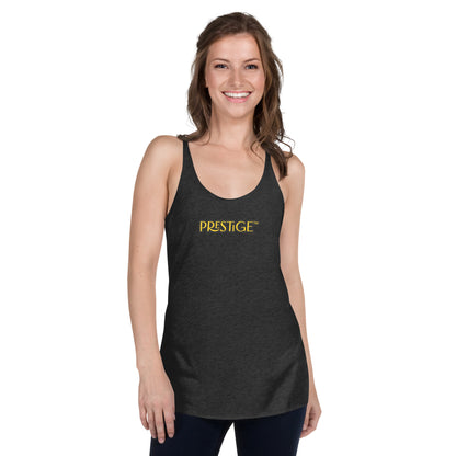 Prestige™ Women's Vintage Racerback Tank Top Black & Gold