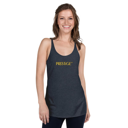 Prestige™ Women's Vintage Racerback Tank Top Black & Gold