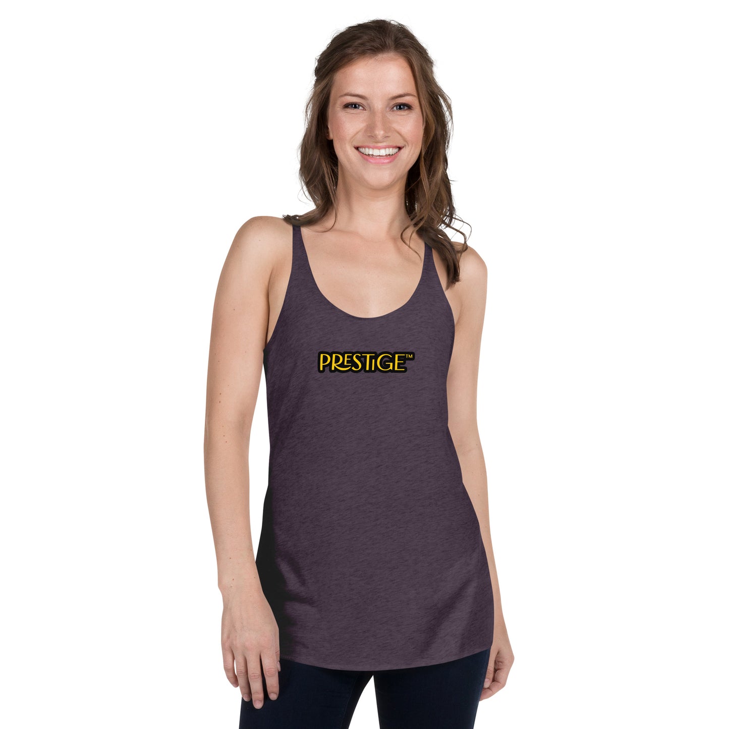 Prestige™ Women's Vintage Racerback Tank Top Black & Gold