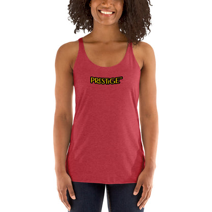 Prestige™ Women's Vintage Racerback Tank Top Black & Gold