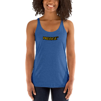 Prestige™ Women's Vintage Racerback Tank Top Black & Gold